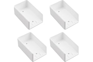 Valchemist Vinyl Fence Brackets White Rail Mount Bracket 2" x 3.5" (4, 4 Pack)