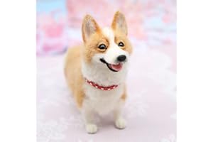 BKDRL Dogs Needle Felt Needle Felting Kit Wool Felting Kit for Beginners Includes All Tools and Instructions (Corgi)