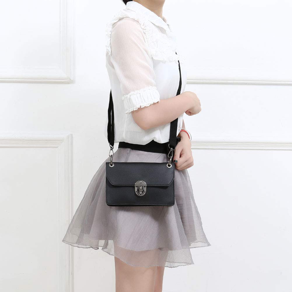 TENXITER Small Crossbody Bag Cell Phone Purse Wallet For Women (Black)