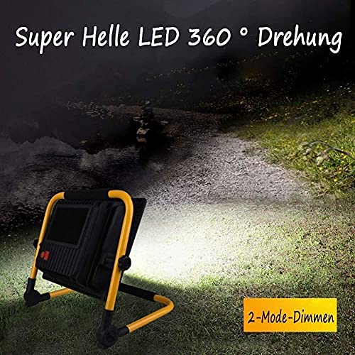 UWY LED Flutlicht IP67 120W LED Arbeitsscheinwerfer | Wiederaufladbare Scheinwerfer für Baustellen Gartenbeleuchtung | USB-Aufladung – Bild 3