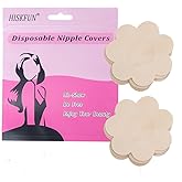 HISKFUN 40 Pieces Nipple Covers For Women Disposable No-Show Pasties Satin Breast Petals Stickers