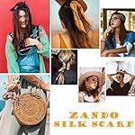 Zando Women's Satin Scarf Chiffon Neck Scarf Square Handkerchief Silk Hair Scarf Ribbon Head Scarf Neck Scarf for Women Zando Women's Satin Scarf Chiffon Neck Scarf Square Handkerchief Silk Hair Scarf Ribbon Head Scarf Neck Scarf for Women
