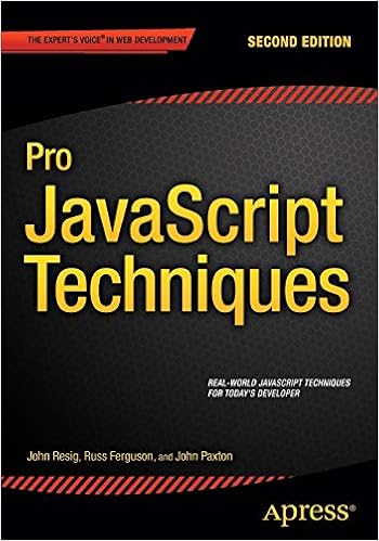 Pro Javascript Techniques Second Edition Paxton John Resig John Ferguson Russ 9781430263913 Amazon Com Books