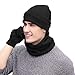 1-3 PCS Winter Beanie Hat Scarf Touchscreen Gloves for Men and Women, Warm Knit Fleece Lined Beanie Gloves Infinity Scarf Set