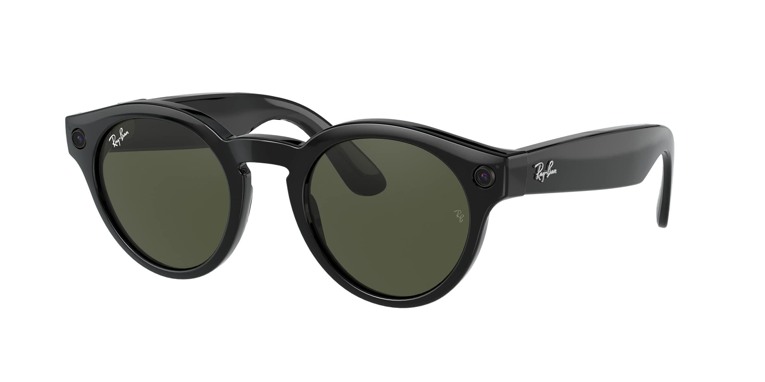 Ray-Ban Unisex Sunglasses Black Frame, Green Lenses, 48MM