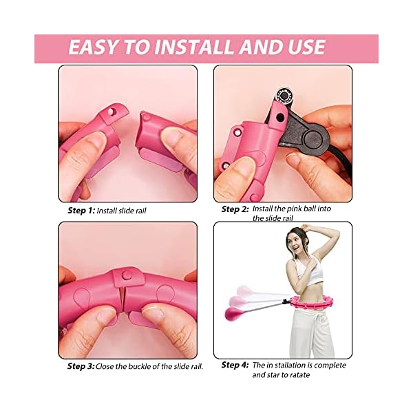 Ansharinc-Weighted-Hula-Hoops-for-Adults-and-Kid-Fitness-Hula-Hoops-at-Home-and-Office-Smart-Hula-Hoops-for-Weight-Loss-1kg-Adjustable-Weighted-Hula-Hoop-for-Exercise Weighted Hula Hoops for Adults and Kids , Smart Hula Hoops for Weight Loss, 1kg/52inch Adjustable Weighted Hula Hoop for…