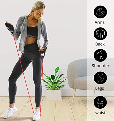 AnikSunny Resistance Bands Set Exercise Bands with Handles Men Women for Fitness Gym Resistance Training, Physical Therapy, Home Workout, Yoga, Up to 68 kg (150 lbs)