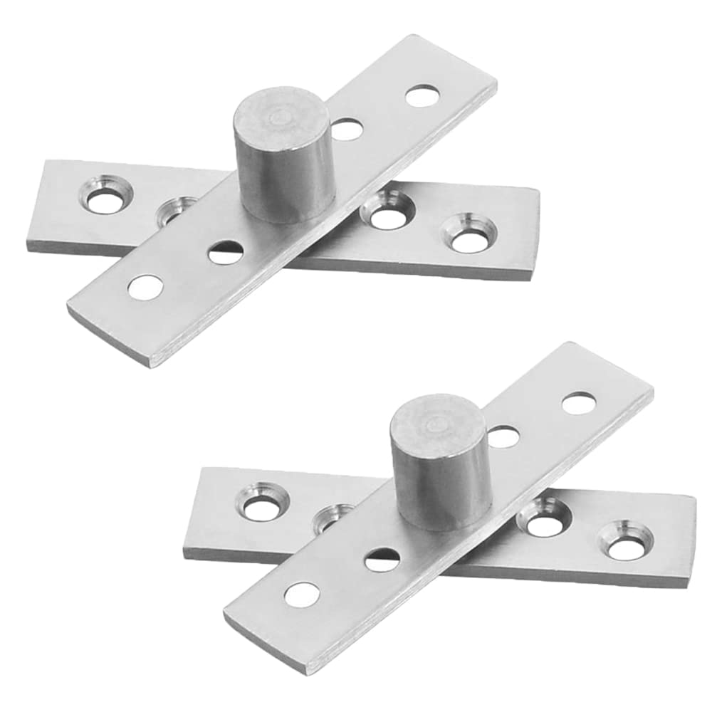 2 Pcs Center Pivot Hinges 360 Degree Rotation Door Pivot - Durable Stainless Steel Hidden Hinges for Cabinet Window