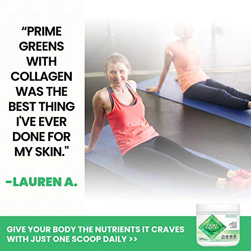 Prime Greens with Collagen Premium Green Superfood Powder for