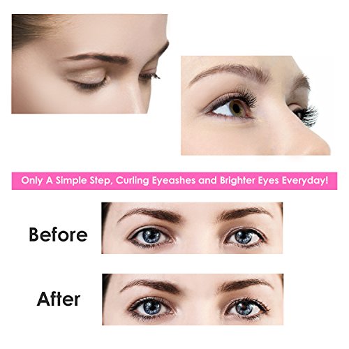 TimberRain Eyelashes Curler, Professional Eyelashes Curler, Long Lasting and Natural Looking, False Eyelashes Extension Applicator & Remover Clip Tweezers Nipper Included