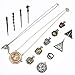 Deashun 15PCS Different Magic Wand Set for Kids Toy Harry Potter Fans Gifts Collection Dumbledore Voldemort Wand with Keychain Necklace in Gift Box