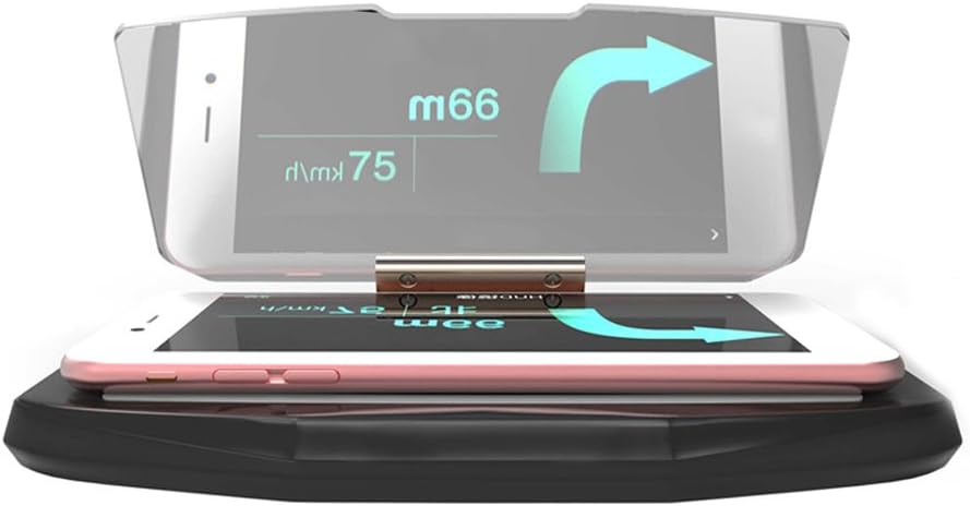 Car HUD Head Up Display Speed Warning GPS Navigation HUD Bracket Head Up Display For Smart Mobile Phone Car Stand Folding Holder