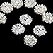 CJESLNA 10pcs 20mm Rhinestone Flower Embellishments Button Flatback