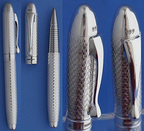 NisstiivNisstiiv Cathedral 999 Silver Rollerball Pen for Briefcase Standard Refill a Subtle Sign of Success