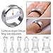 Cooraby 40 Pieces Ring Sizer Kit 3 Styles Ring Size Adjusters Invisible Ring Size Reducer Guards with a Jewelry Cleaning Cloth for Loose Rings