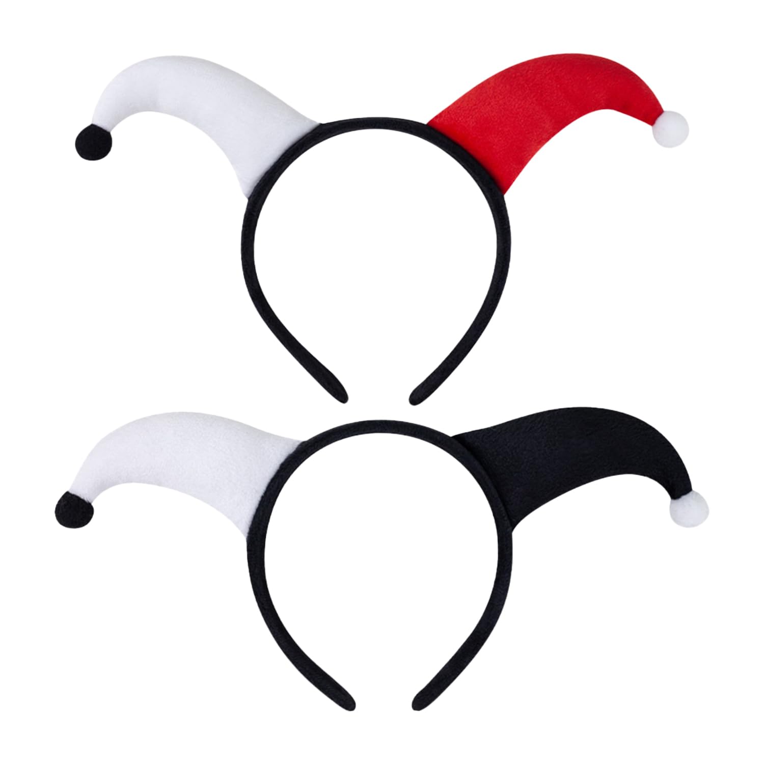 XNFUOE 2pcs Jester Headband Halloween Clown Cosplay Headband Jokers Costume for Halloween Cosplay Dress up