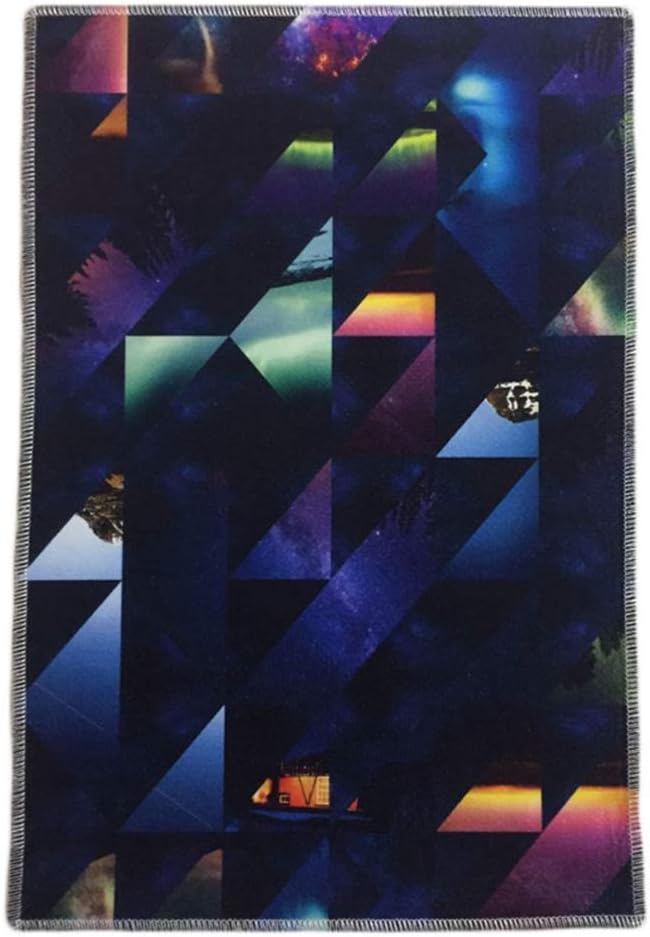 JITIAN Area Rugs for Living Room Geometric printing Carpet Modern Doormat Kitchen Rugs t Yoga Mat Flannel Carpet