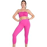 SlimMe Shapewear Leggings, High Waisted Leggings Tummy Control, Comfortable and Breathable Compressions Pants for Women - Fuchsia Red Large