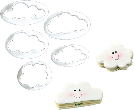 Amazon クッキー抜き型 プラスチック製 抜き型 クッキーカッター 製菓グッズ クッキー型 野菜抜き型 手作り 抜き型 クッキーカッター 製菓 キッチン 雲 5pcs 飴 チョコレート型 オンライン通販