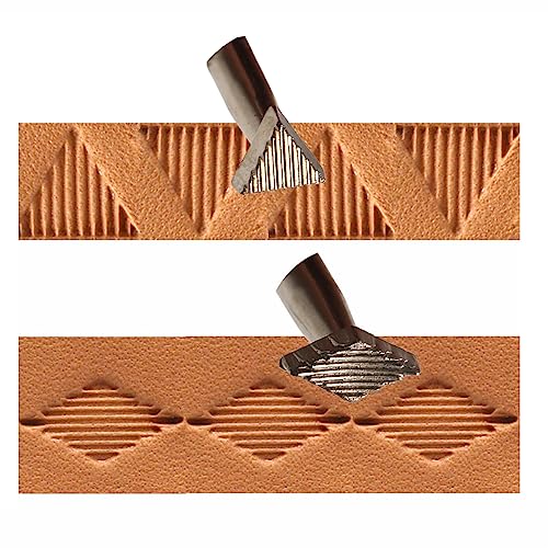 PANSHIYON Leather Stamps,Professional Leather Border Stamping Tools for Craft Working(B962+F926D)