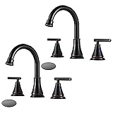 Fransiton Bathroom Sink Faucet 3 Hole,2-Pack Oil