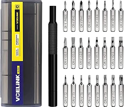 Destornilladores Precisión, 25 en 1 Kit Destornilladores Pequeños with 24 Puntas, Juego Destornilladores Precision for Mobile Phone, Smartphone, Game Console, Tablet, PC