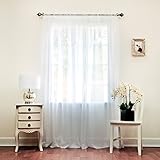 White Voile Sheer Panel Drape Curtain for Your Window Fully Stitched and Hemmed 55x84