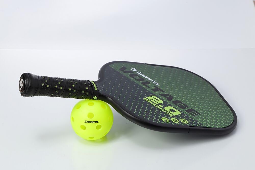 GAMMA Sports 2.0 Voltage Pickleball Paddle: Mens and Womens Textured Graphite Face Pickle-Ball Racquet - Indoor and Outdoor Racket: Green, ~7.6 oz : Sports & Outdoors