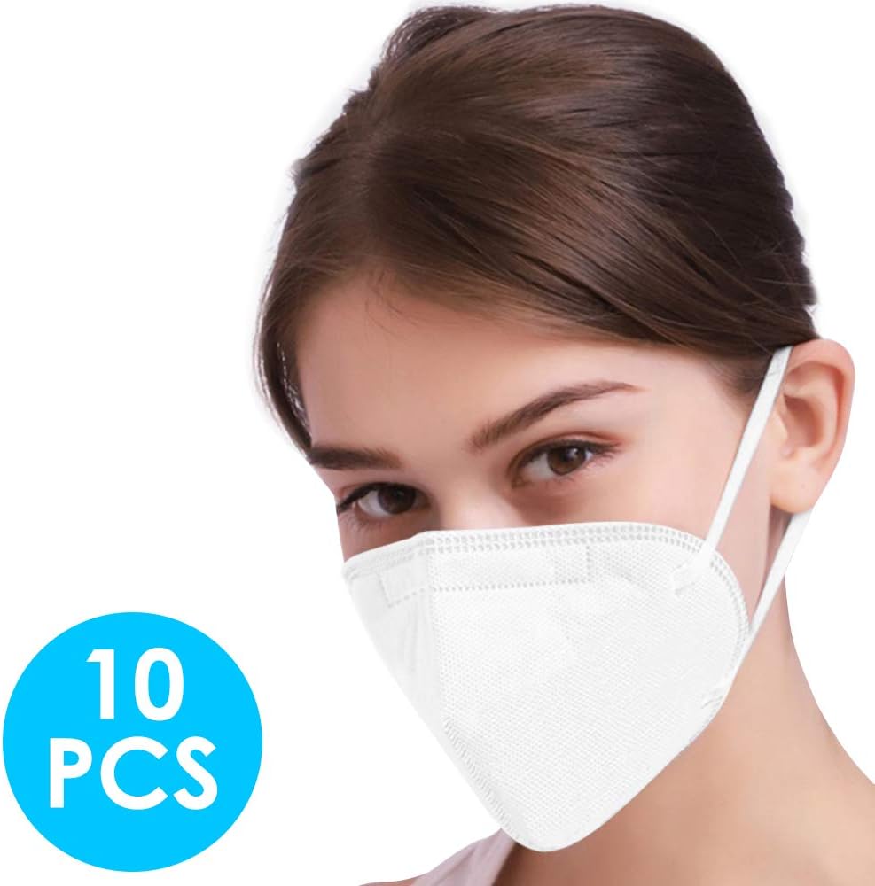 10 pieces KN95 Medical Face Masks, FFP2 Multifunctional Protective Mask with Nose Clip