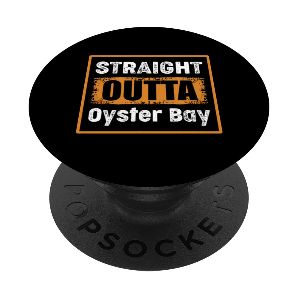 Straight Outta Oyster Bay New York USA Distressed Vintage PopSockets Swappable PopGrip