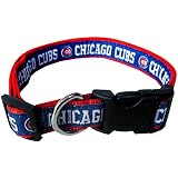 MLB Chicago Cubs Licensed PET COLLAR- Heavy-Duty, Strong, and Durable Dog Collar. Available in 29 Baseball Teams and 4 Sizes