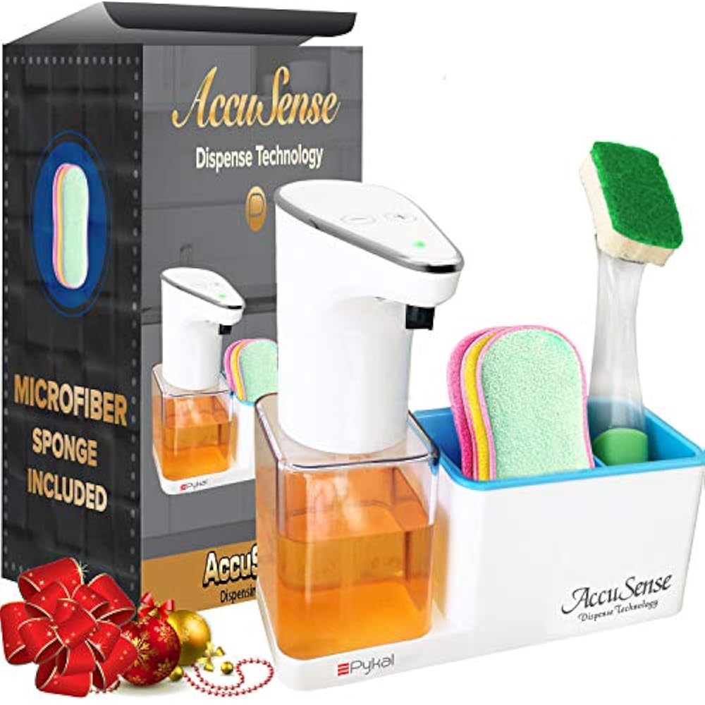 Premium Countertop Soap Dispensers 15 Oz Kitchen With Sponge Holder