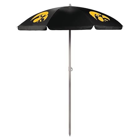 NCAA University of Iowa Hawkeyes Digital Print Umbrella, Black, One Size