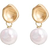 Freshwater Pearl Earrings for Women Baroque,Retro,Trendy Eardrop,Jewelry Gift