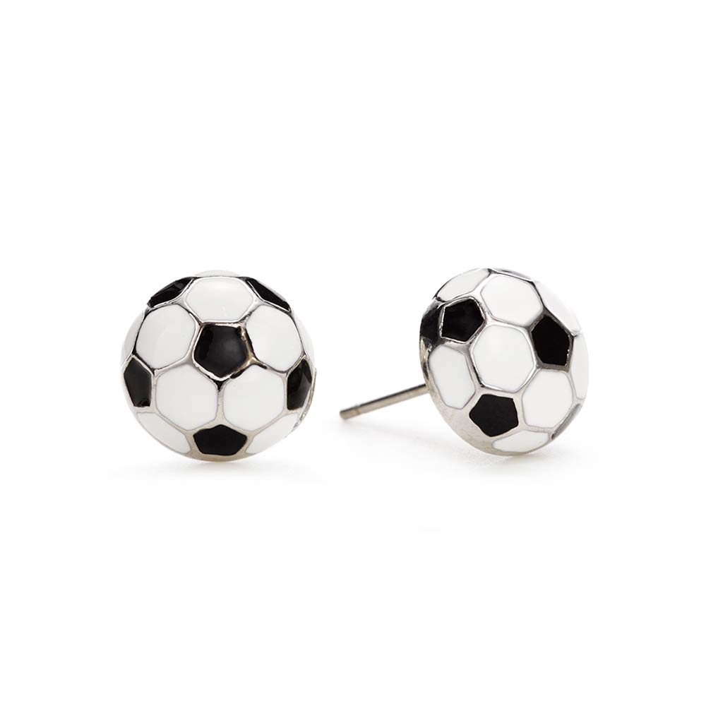 GIMMEDAT Soccer Earrings Soccer Enamel Post Earrings