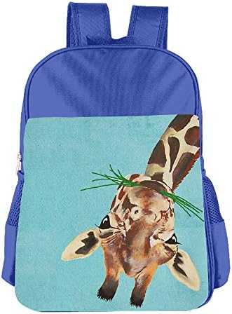 JJH Kids School Backpack Giraffe Grazing Popular Pattern Bookbag For Travel Outdoors