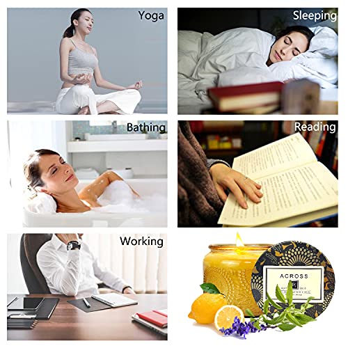 2 Pack Scented Candles Gift Set, Soy Wax Portable Travel Candles Women Mother Teacher Gift with Strongly Fragrance Essential Oils for Stress Relief Aromatherapy Bath Home Decor Christmas Birthday