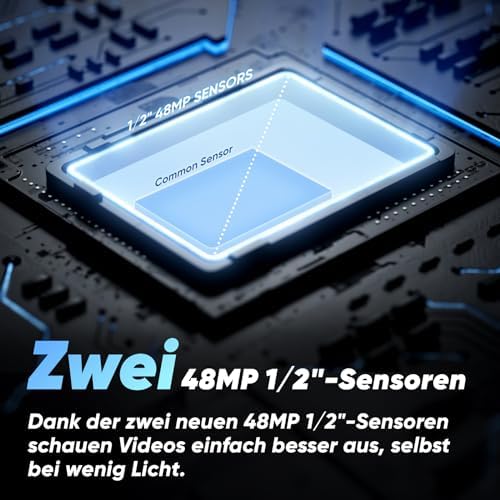 X3 wasserdichte 360° Action Kamera mit 1,27 cm (1/2 Zoll)-Sensor, 5,7 K 360°, 72 MP 360° Fotos, Stabilisierung, 5,8 cm (2,29 Zoll)-Touchscreen, Vibrationserkennung und mehr