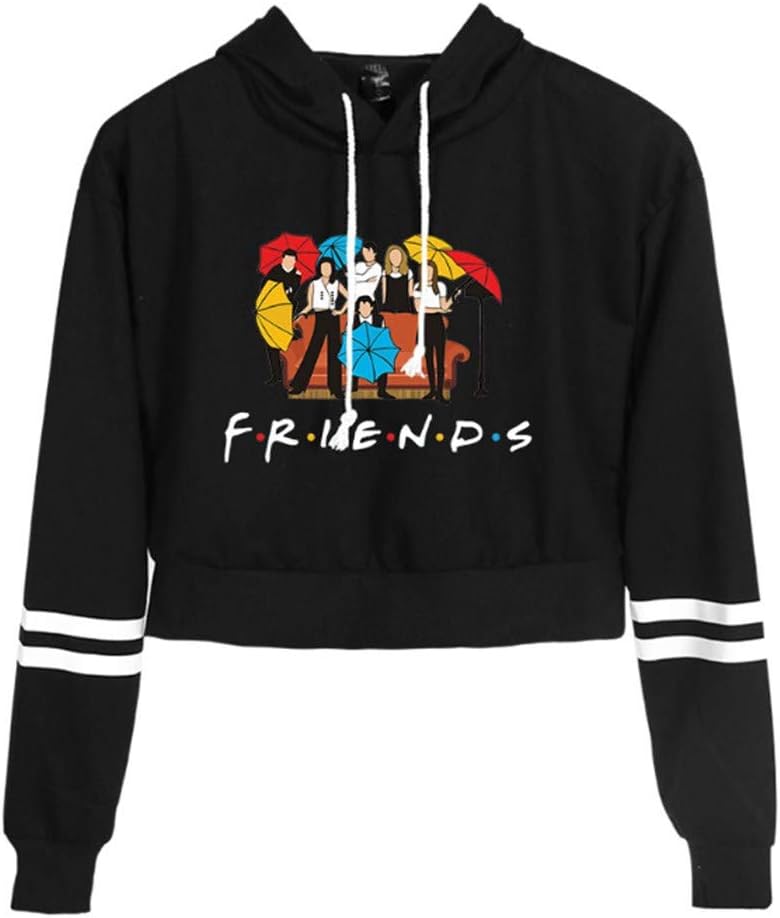LHAYY Women’s Teen Girls Casual Loose Top Letters Print Pullover Friend Hoodie Sweatshirt Friend TV Show Merchandise