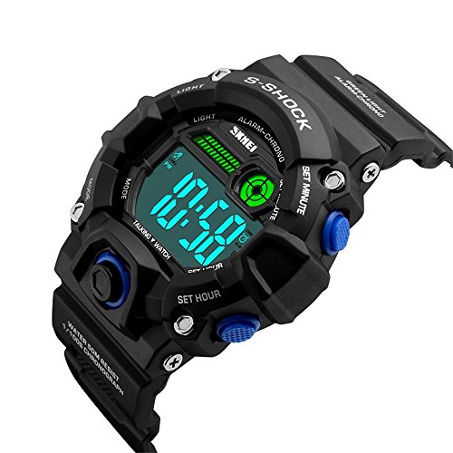 Men outdoor english talking watch led waterproof digita…