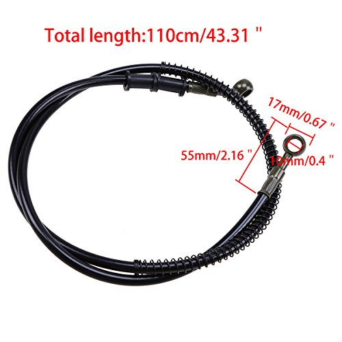 POSSBAY 110cm Motorcycle Brake Oil Hose Line Pipe