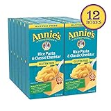 Annie's Gluten Free Rice Pasta & Cheddar Macaroni & Cheese, 12 Boxes, 6oz (Pack of 12)