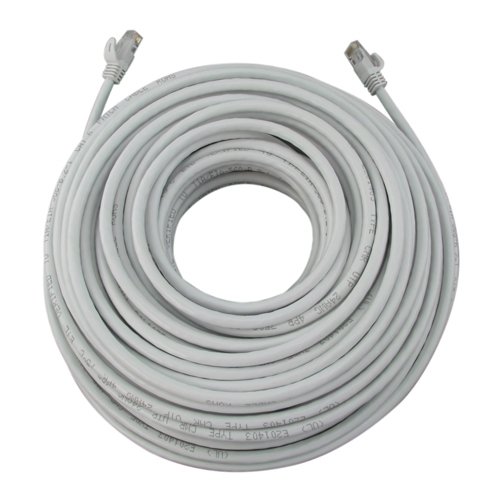 WHITE 100FT CAT6 CAT 6 RJ45 PATCH ETHERNET NETWORK INTERNET CABLE 100' FT