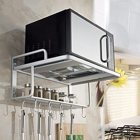 lzzfw Horno microondas Horno de pared Estantes de cocina ...