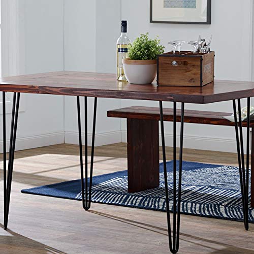 PENCK Heavy Duty Table Legs 40 Inch Hairpin Legs 1/2 Inch Satin Black Set of 4 + Leg Protectors(4) + Screws(20) - DIY Bar Height Table Legs - Metal Furniture Legs - Mid-Century Modern Style - Thumbnail 2