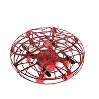 LPL33USA Red Mini Hand UFO Drone Flying Helicopter Quadcopter Induction Drone Aircraft for 6 Years Old Kid