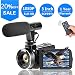 SUNLEA Video Camera Vlogging Camera with MicrophoneFull HD 1080p 30fps 24.0MP Video Camcorder for YouTube Support Remote Controller primary