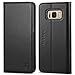 Galaxy S8 Plus Case, SHIELDON Genuine Leather Galaxy S8 Plus Wallet Case with Magnetic Closure Foldable Cover ID Card Slots and Kickstand Feature for Samsung Galaxy S8 Plus - Black