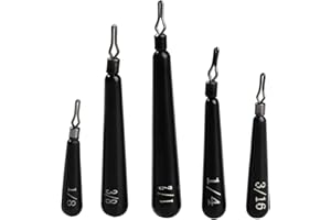 JUIFUTIME Premium 10-Pack Tungsten Drop Shot Weights Kit, Tungsten Fishing Weights for Drop Shot Rig