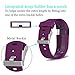 KingAcc Compatible Replacement Bands for Fitbit Charge HR, Soft Silicone Band with Metal Buckle Fitness Wristband Sport Strap Women Men (1-Pack, Dark Purple/Plum, Small)